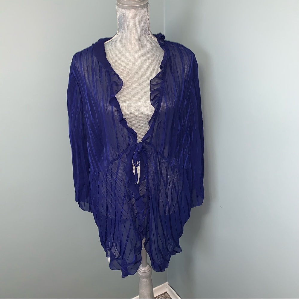 Penningtons Purple Sheer Cardigan